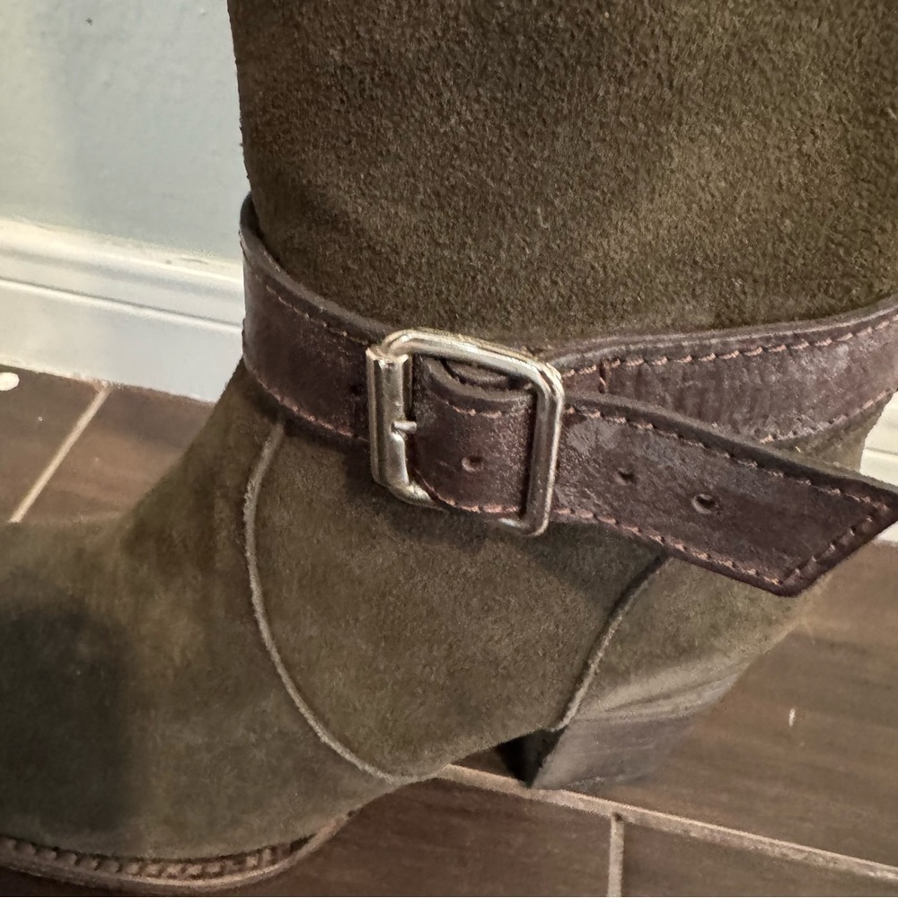 Freebird Holland Olive Suede Leather Boots 7 - Picture 4 of 12